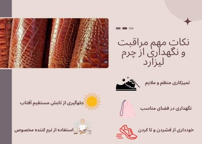نگهداری از چرم لیزارد